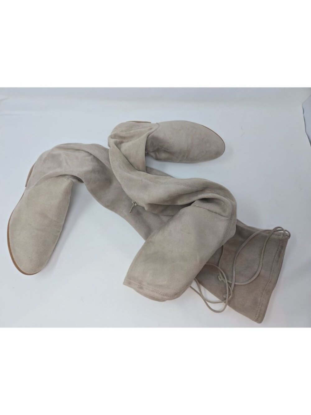 Gianni Bini Over-The-Knee Beige Suede Boots With Box Size 8 - Picture 2 of 5